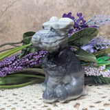 Yin Yang Quartz Schnauzer Dog Carving~CRYYQDOG
