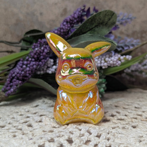 Titanium Yellow Calcite Pikachu Carving~CRAYCPIK