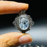 Angel Blue Feather Quartz Pendant~JABFQPSS