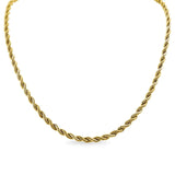 18k Gold PVD Stainless Steel Rope Chain~JGSTS20R