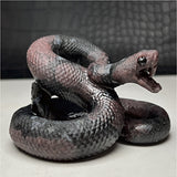Garnet in Arfvedsonite Snake Carving~CRNJSNK4