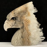 Quartz & Jasper Eagle Carving~CRQJEAG2