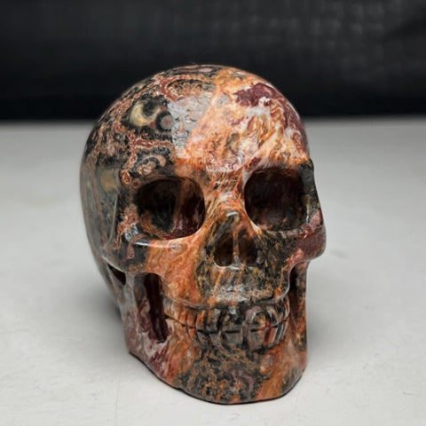Leopardskin Jasper Skull Carving~CRLSKJSK