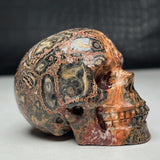 Leopardskin Jasper Skull Carving~CRLSKJSK
