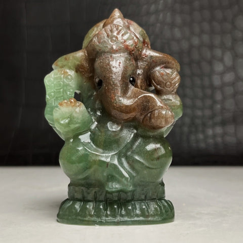 Jade Ganesha Carving~CRJDGAN2