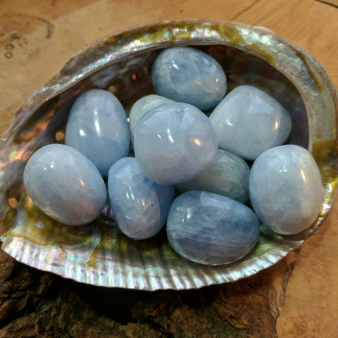 Tumbled Blue Calcite~TUMBLCL