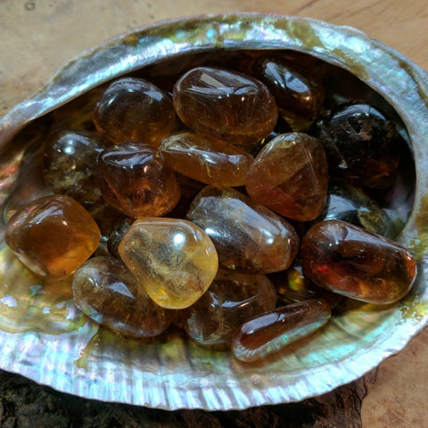 Tumbled Honey Calcite~TUMHYCL