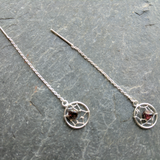 Dreamcatcher "Threader" Earrings~Garnet JSSDCGAR