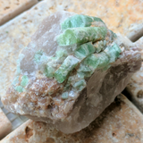 Green Tourmaline, Mica & Smoky Quartz~CRGTMQ08