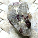 Rubellite (Red Tourmaline) & Albite in Quartz specimen~CRTSPT10