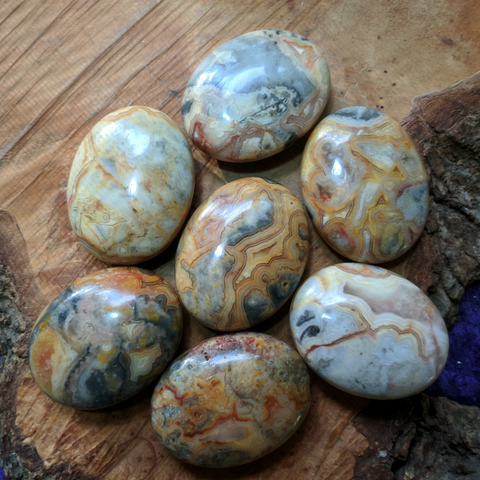 Lace Agate Palm Stones~CRMCLAPS