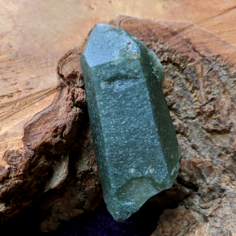 Actinolite In Quartz Crystal~CRACTQ16