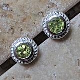 Peridot Post Earrings~ JPEREAR2