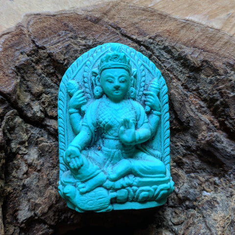 Lakshmi Figurine~Turquoise-CTFIGLAK