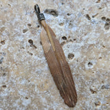 Mammoth Ivory Feather Pendant JPMIFE01