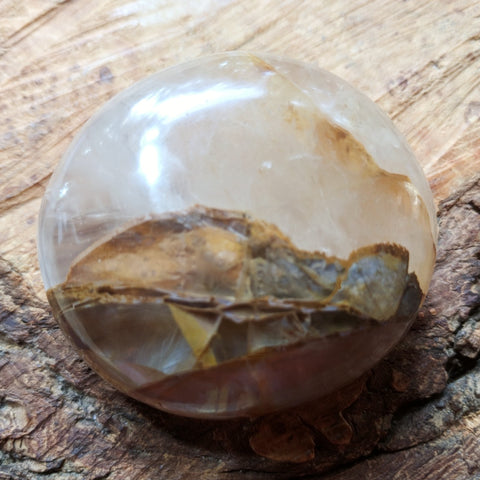 Golden Healer Quartz Palm Stone~CRGHQP07