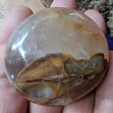Golden Healer Quartz Palm Stone~CRGHQP07