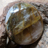 Golden Healer Quartz Palm Stone~CRGHQP15