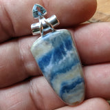 Blue Scheelite & Blue Topaz Pendant~JSCHEEL4