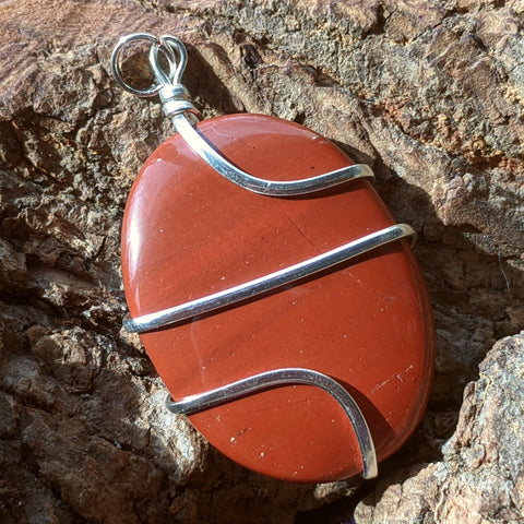 Red Jasper Pendant~JSPWRRJ3