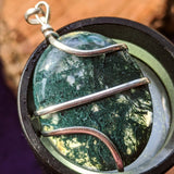 Moss Agate Pendant~JSPWRMA1