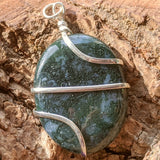 Moss Agate Pendant~JSPWRMA5