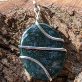 Moss Agate Pendant~JSPWRMA5