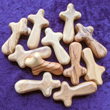 Hand Crafted Olive Wood Comfort Crosses