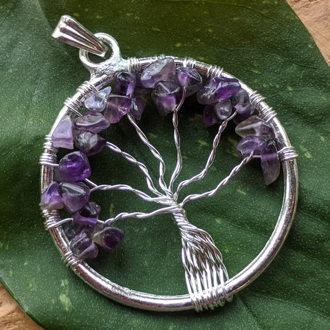 Amethyst Tree Pendant~JSPWRATP