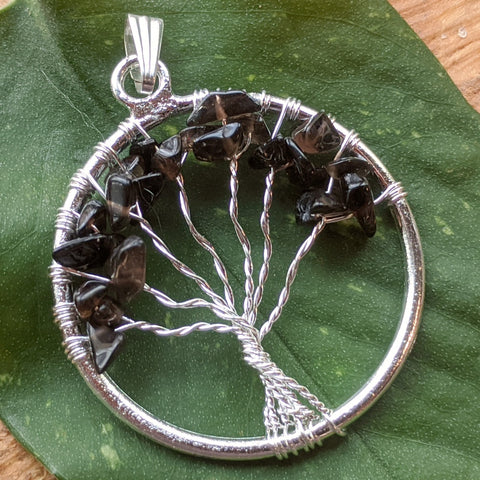 Smoky Quartz Tree Pendant~JSPWRSQT