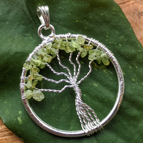 Peridot Tree Pendant~ JSPWRPTR