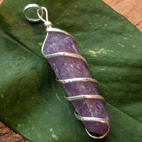 Lepidolite Point Pendant~JSPWRLP1