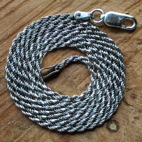 Sterling Silver Rope Chain~JSSRPA16