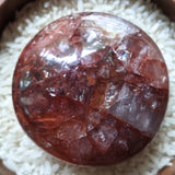Red Hematoid Quartz Palm Stone~CRRHPS28