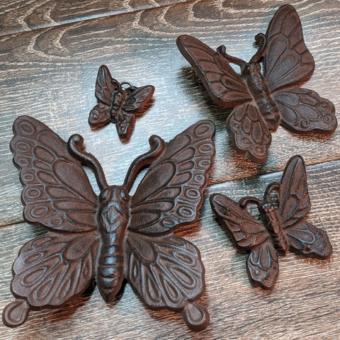 Metal Butterflies Wall Hanging Set ~ Metal SHDBTFLYS