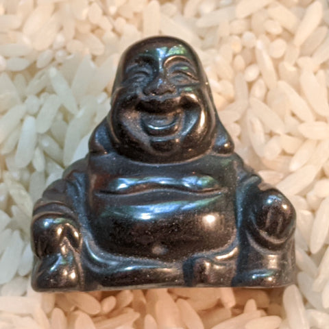 Hematite Laughing Buddha~CRHLBUDD