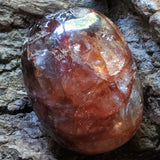 Red Hematoid Quartz Palm Stone~CRRHPS05