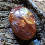 Red Hematoid Quartz Palm Stone~CRRHPS09