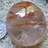 Red Hematoid Quartz Palm Stone~CRRHPS10