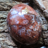 Red Hematoid Quartz Palm Stone~CRRHPS13