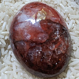 Red Hematoid Quartz Palm Stone~CRRHPS13