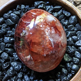 Red Hematoid Quartz Palm Stone~CRRHPS14
