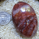 Red Hematoid Quartz Palm Stone~CRRHPS20