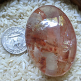 Red Hematoid Quartz Palm Stone~CRRHPS23