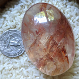 Red Hematoid Quartz Palm Stone~CRRHPS23