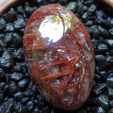 Red Hematoid Quartz Palm Stone~CRRHPS25