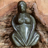 Gold Sheen Obsidian Earth Heart Goddess Carving- CRGSOGG2