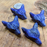Lapis Lazuli Wolf Head Carving~ CRLAPWHC