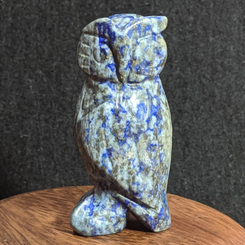 Stone Animal Carving~Lapis Owl~CRSACV22