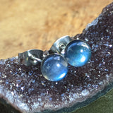Labradorite Round Post Earrings~JSLABEAR